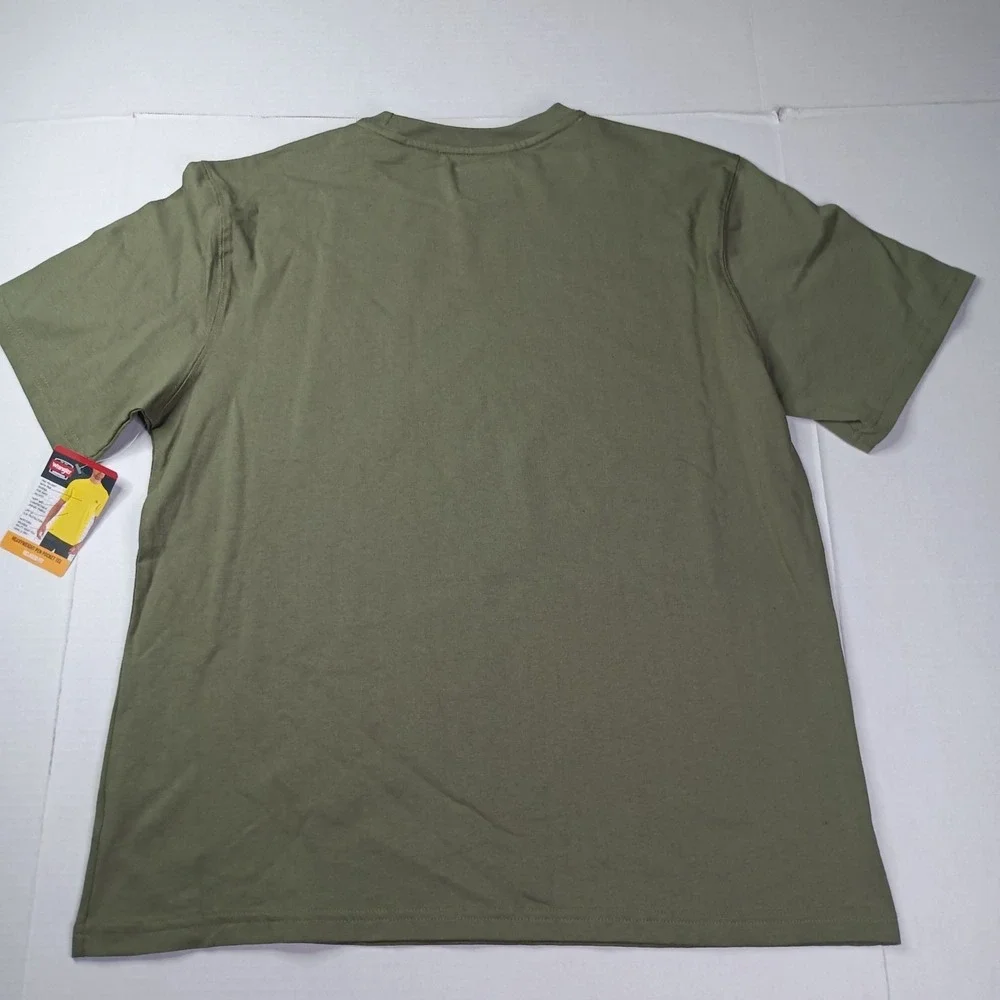 Wrangler Workwear‎ Men's SS Heavyweight Pocket Tee Size L (42-44) Green Relaxed
